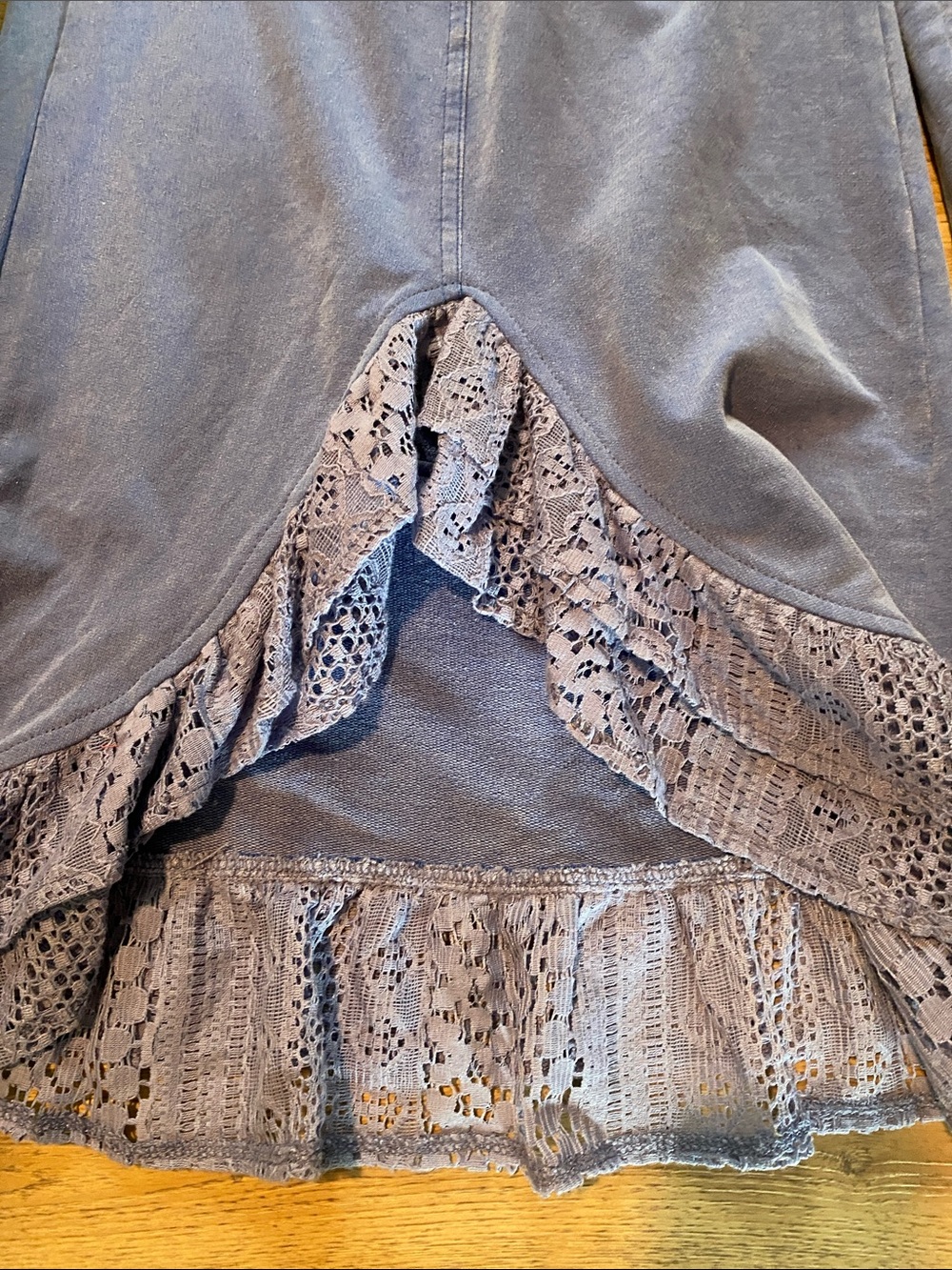 ROMANTIC LACE MINERAL WASH WHISPER WIDE LEG PANTS - Picture 3 of 3